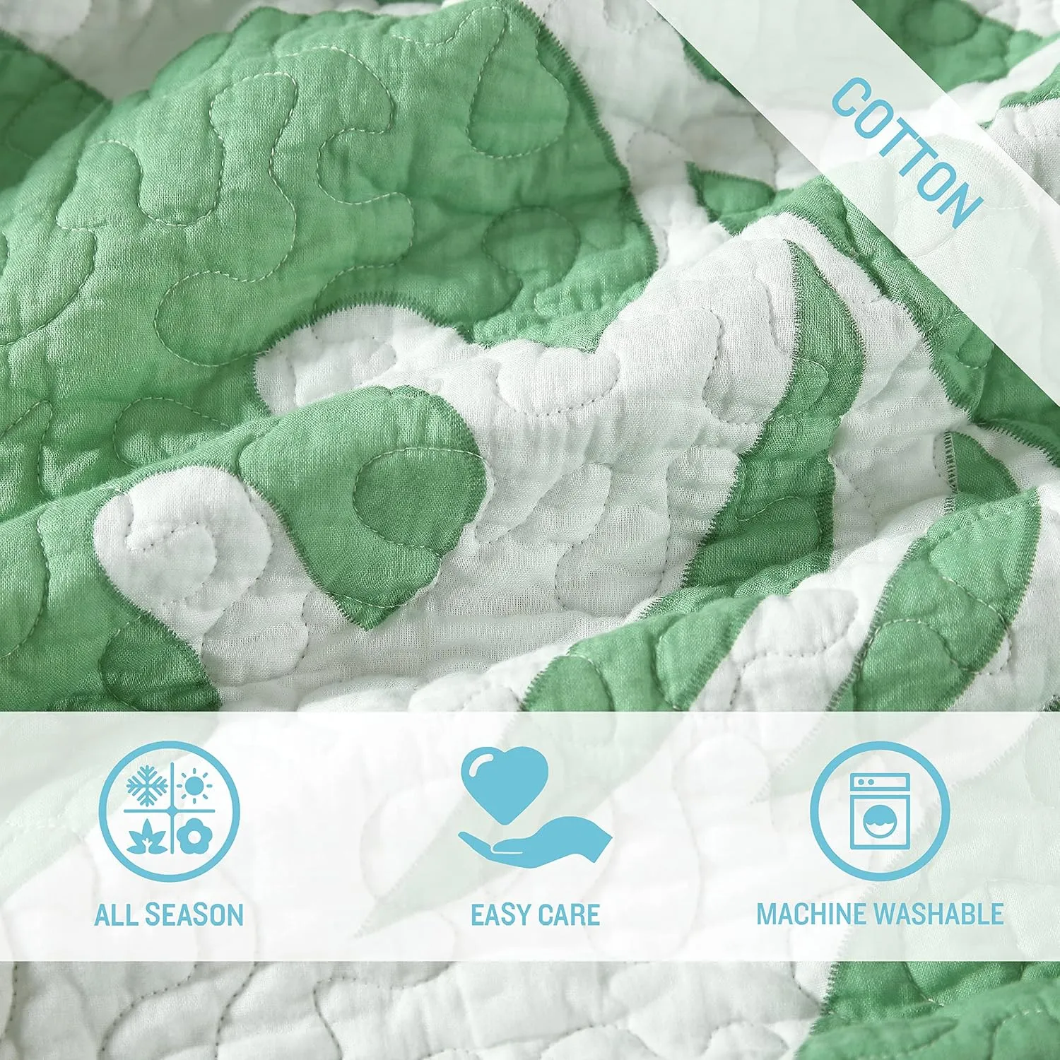 Tommy Bahama - King Quilt, Reversible Cotton Bedding, Lightweight Home Decor for All Seasons (Molokai Mint Green, King)