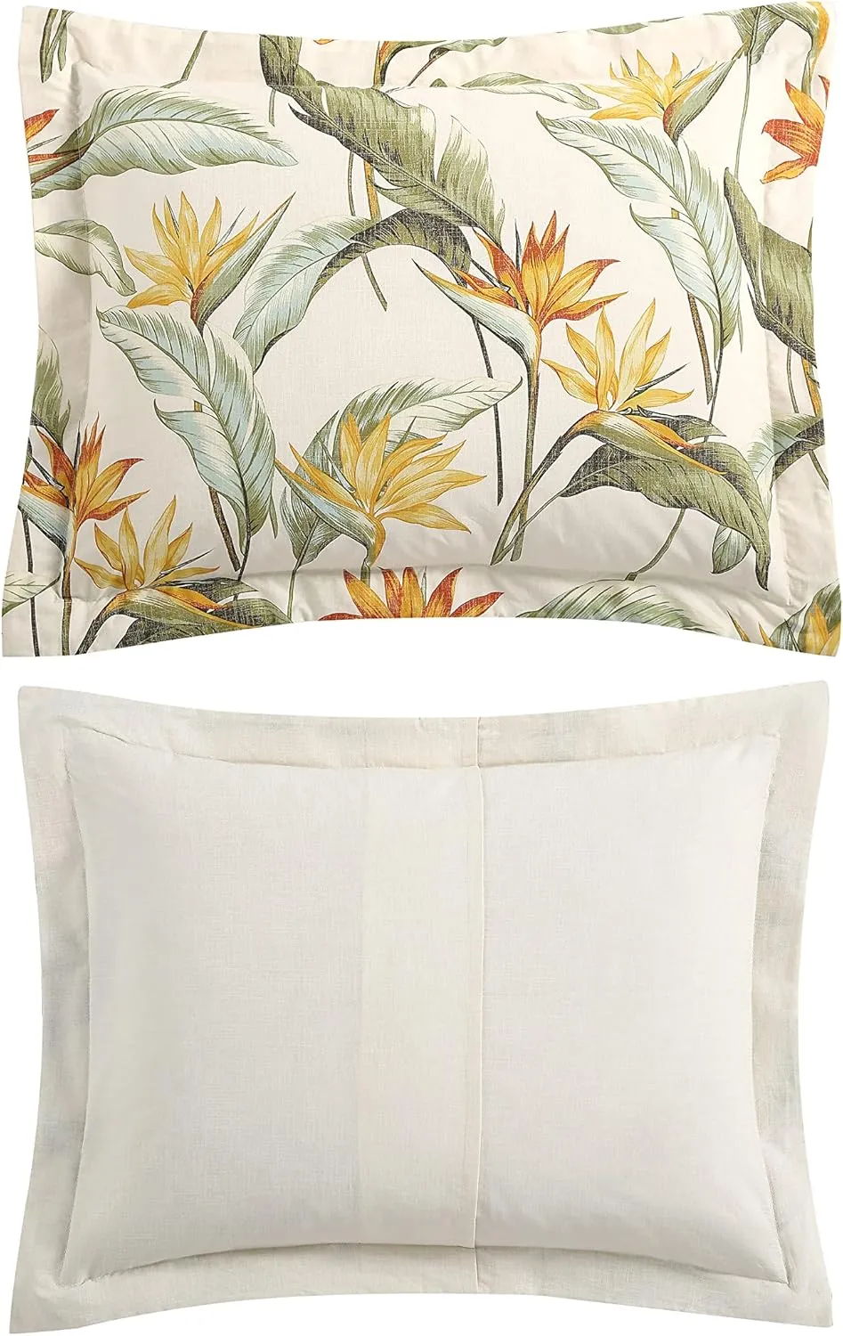 Tommy Bahama - Queen Comforter Set, Reversible Cotton Bedding with Matching Shams & Bedskirt, Super Soft Bedding Set (Birds of Paradise Off-White, Queen)