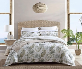 Tommy Bahama - King Comforter Set, Reversible Cotton Bedding with Matching Shams, Medium Weight Bedding Set for All Seasons (Waimea Bay Green, King)