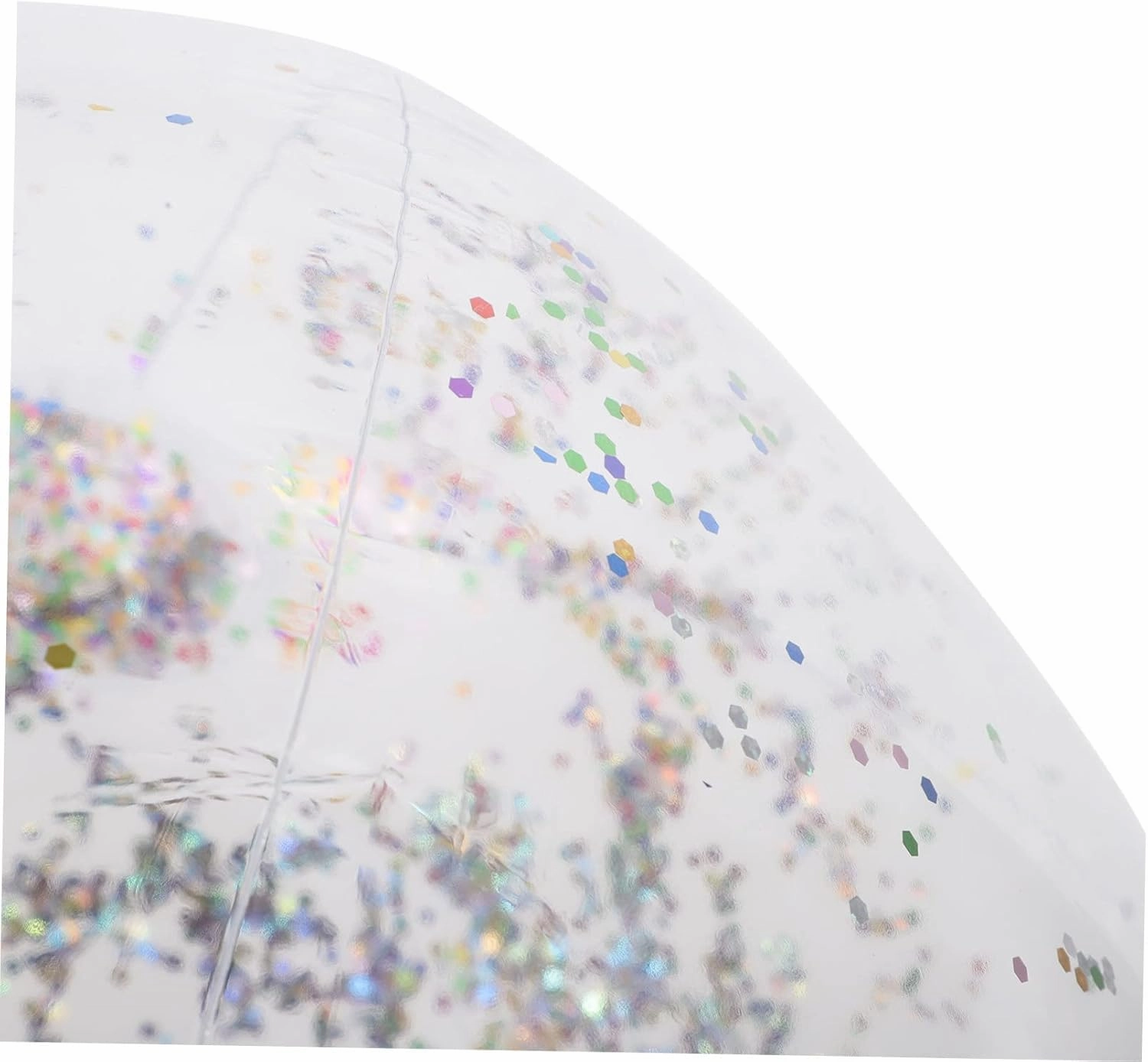 Toyvian Inflatable Sequin Ball Bouncy Paddles Beach Sand Inflatable Pool Billiard Balls Clear Balloons Balloon