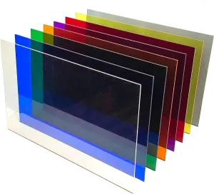 Transparent Variety Pack | 2.6mm (1/8th Inch), 12x19 inch, CO2 Laser & Glowforge Performance Series Ready, cast Acrylic in a Variety of Solid Opaque Colors, Craft Closet Brand