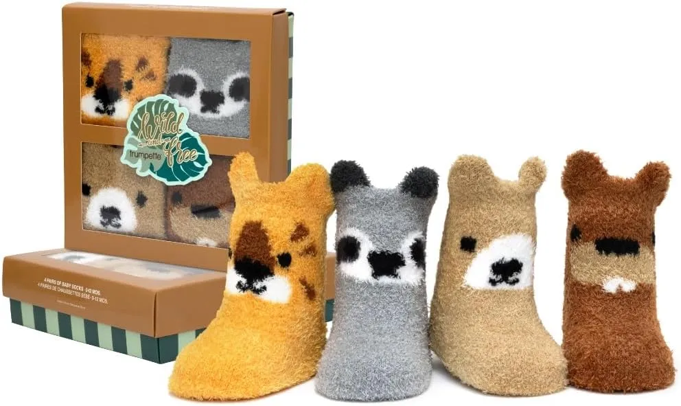 Trumpette Wild & Free Assorted 4- Pack Socks 0-12M