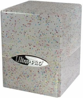 Ultra PRO - Satin Cube 100  Card Deck Box (Glitter Crystal) - Protect Your Gaming Cards, Sports Cards or Collectible Cards In Ultra Pro's Stylish Glitter Deck Box, Perfect for Safe Traveling