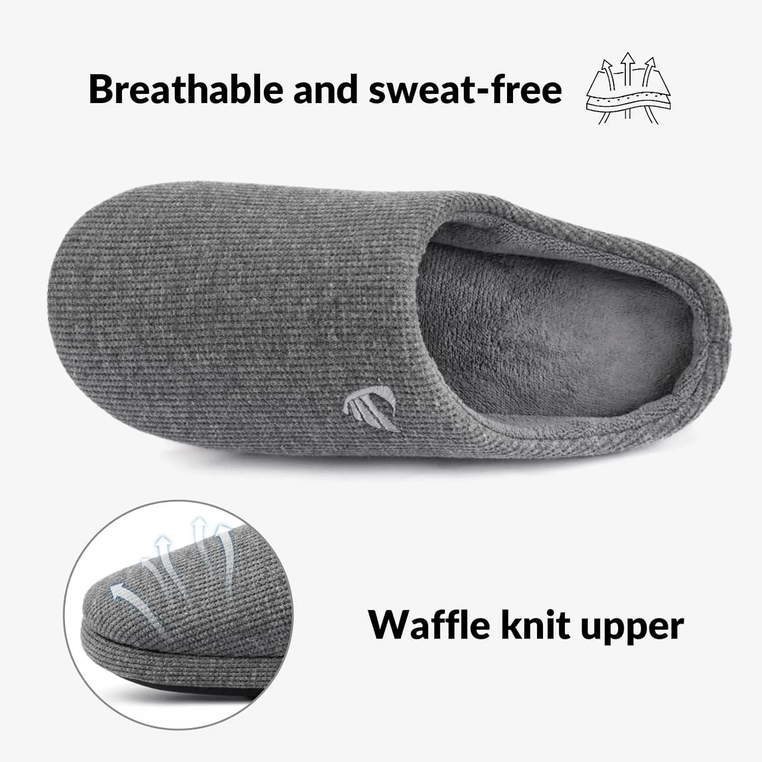 ULTRAIDEAS Men's Comfy Memory Foam Slippers Indoor, House Slippers for Men Non-Slip