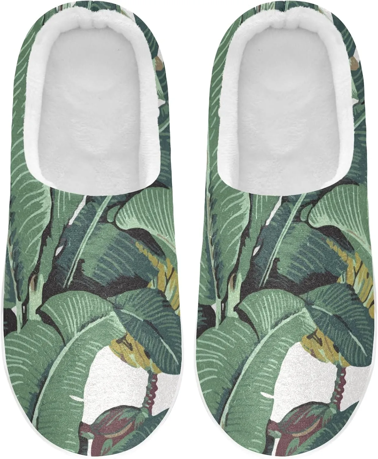 Unisex Memory Foam House Slippers Non-Skid Soft Warm Sole Coral Fleece Slip-on Closed Toe Hand Free Shoes for Bedroom Travel 6-17