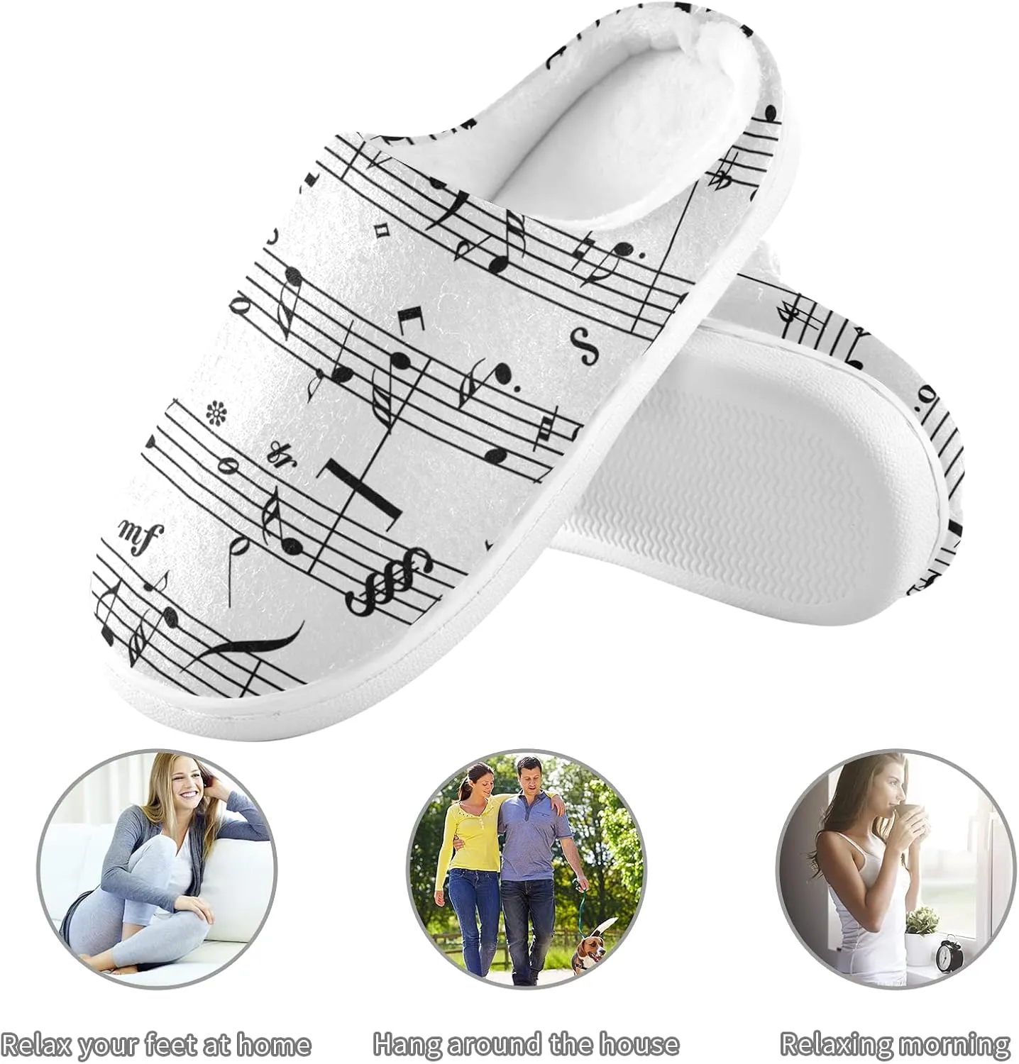 Unisex Memory Foam House Slippers Non-Skid Soft Warm Sole Coral Fleece Slip-on Closed Toe Hand Free Shoes for Bedroom Travel 6-17
