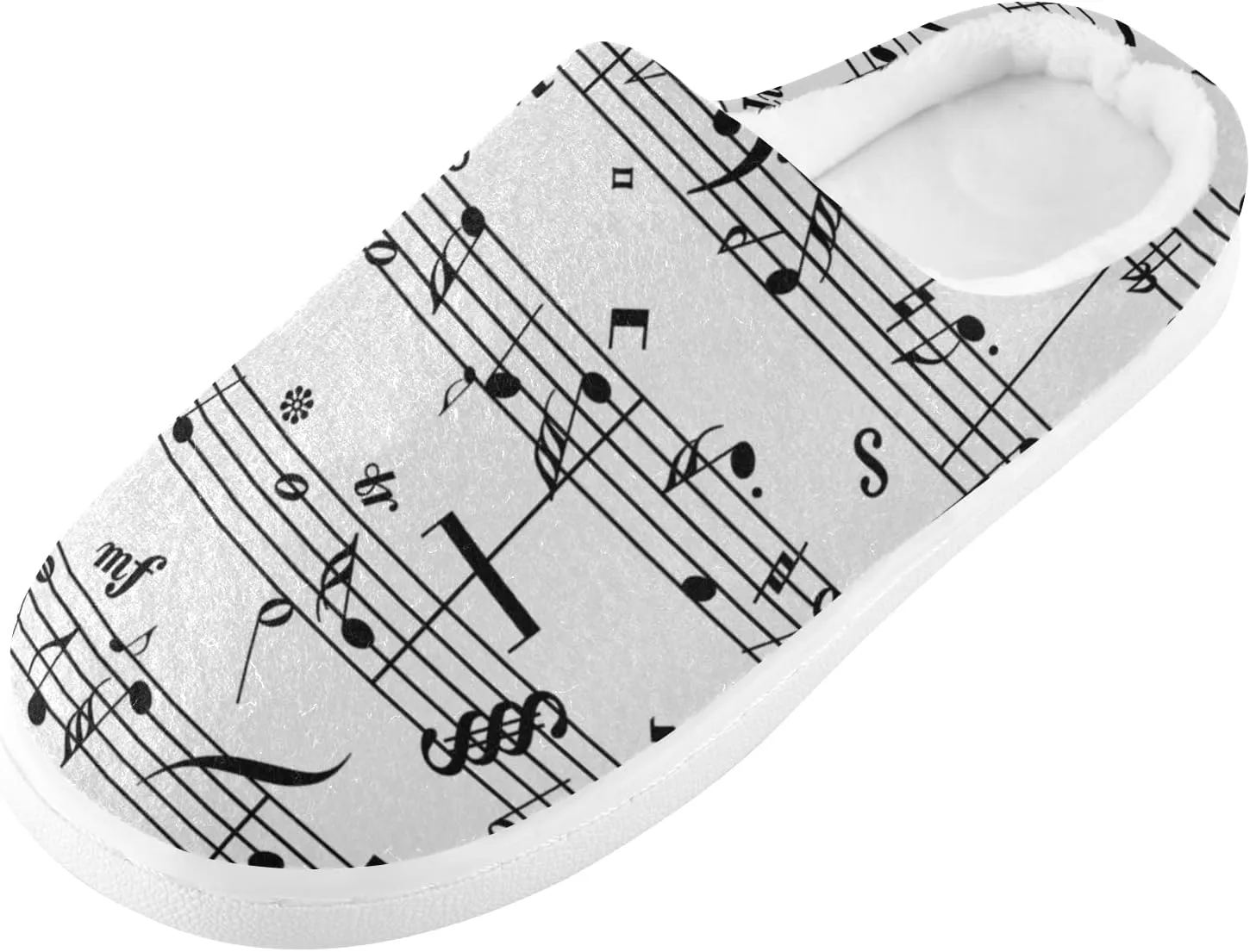 Unisex Memory Foam House Slippers Non-Skid Soft Warm Sole Coral Fleece Slip-on Closed Toe Hand Free Shoes for Bedroom Travel 6-17