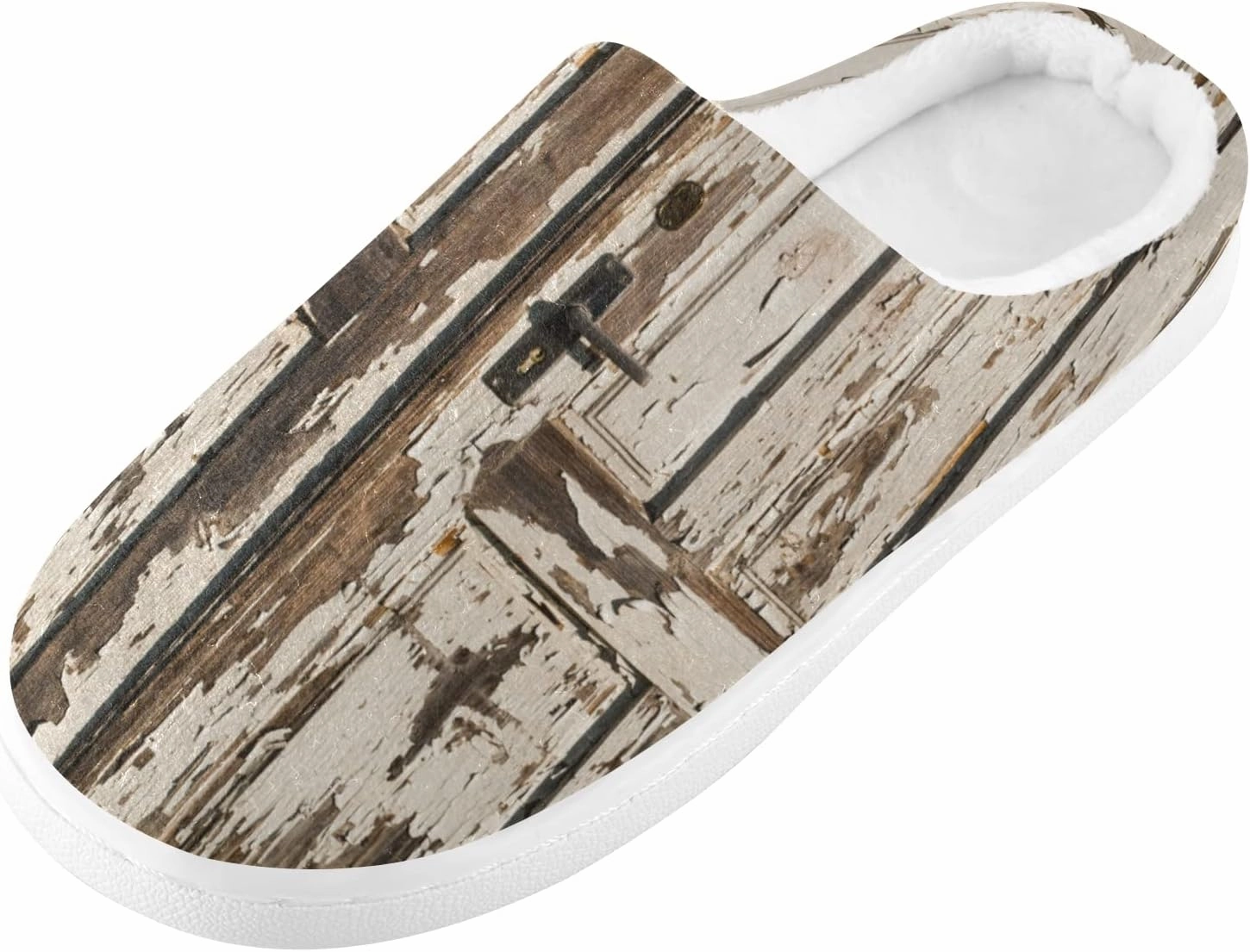 Unisex Memory Foam House Slippers Non-Skid Soft Warm Sole Coral Fleece Slip-on Closed Toe Hand Free Shoes for Bedroom Travel 6-17