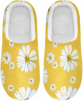 Unisex Memory Foam House Slippers Non-Skid Soft Warm Sole Coral Fleece Slip-on Closed Toe Hand Free Shoes for Bedroom Travel 6-17