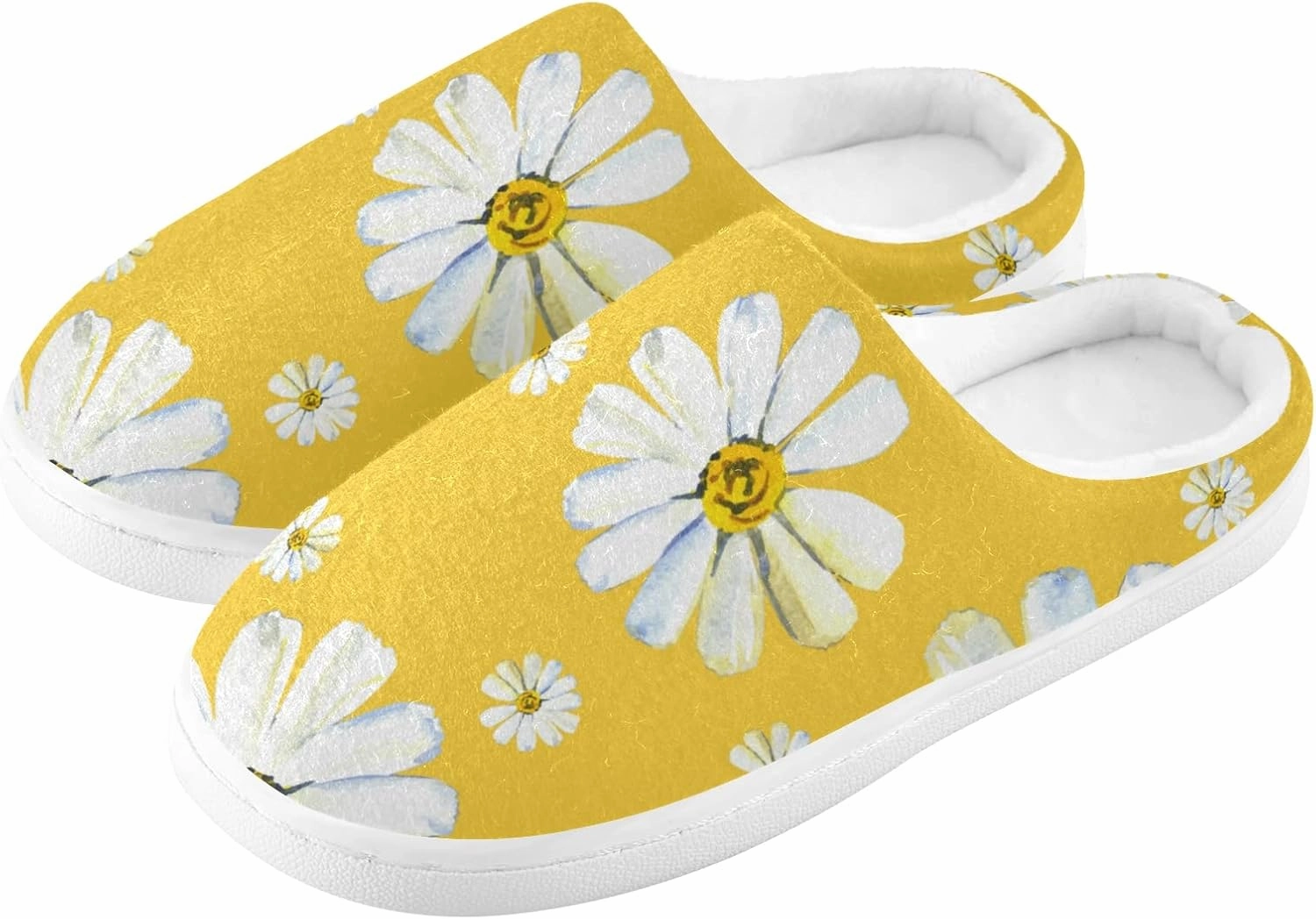 Unisex Memory Foam House Slippers Non-Skid Soft Warm Sole Coral Fleece Slip-on Closed Toe Hand Free Shoes for Bedroom Travel 6-17