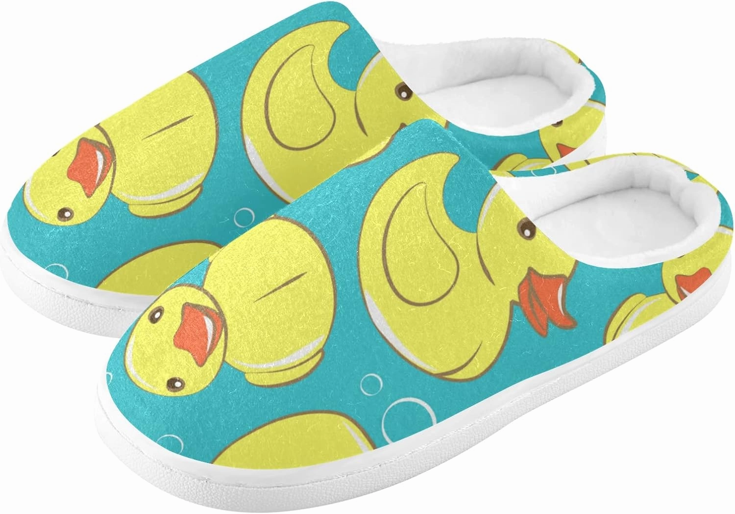 Unisex Memory Foam House Slippers Non-Skid Soft Warm Sole Coral Fleece Slip-on Closed Toe Hand Free Shoes for Bedroom Travel 6-17