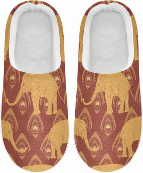 Unisex Memory Foam House Slippers Non-Skid Soft Warm Sole Coral Fleece Slip-on Closed Toe Hand Free Shoes for Bedroom Travel 6-17