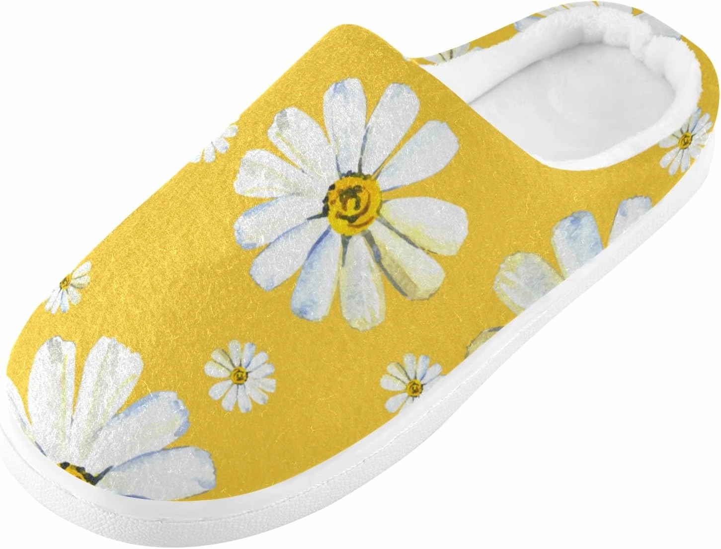 Unisex Memory Foam House Slippers Non-Skid Soft Warm Sole Coral Fleece Slip-on Closed Toe Hand Free Shoes for Bedroom Travel 6-17