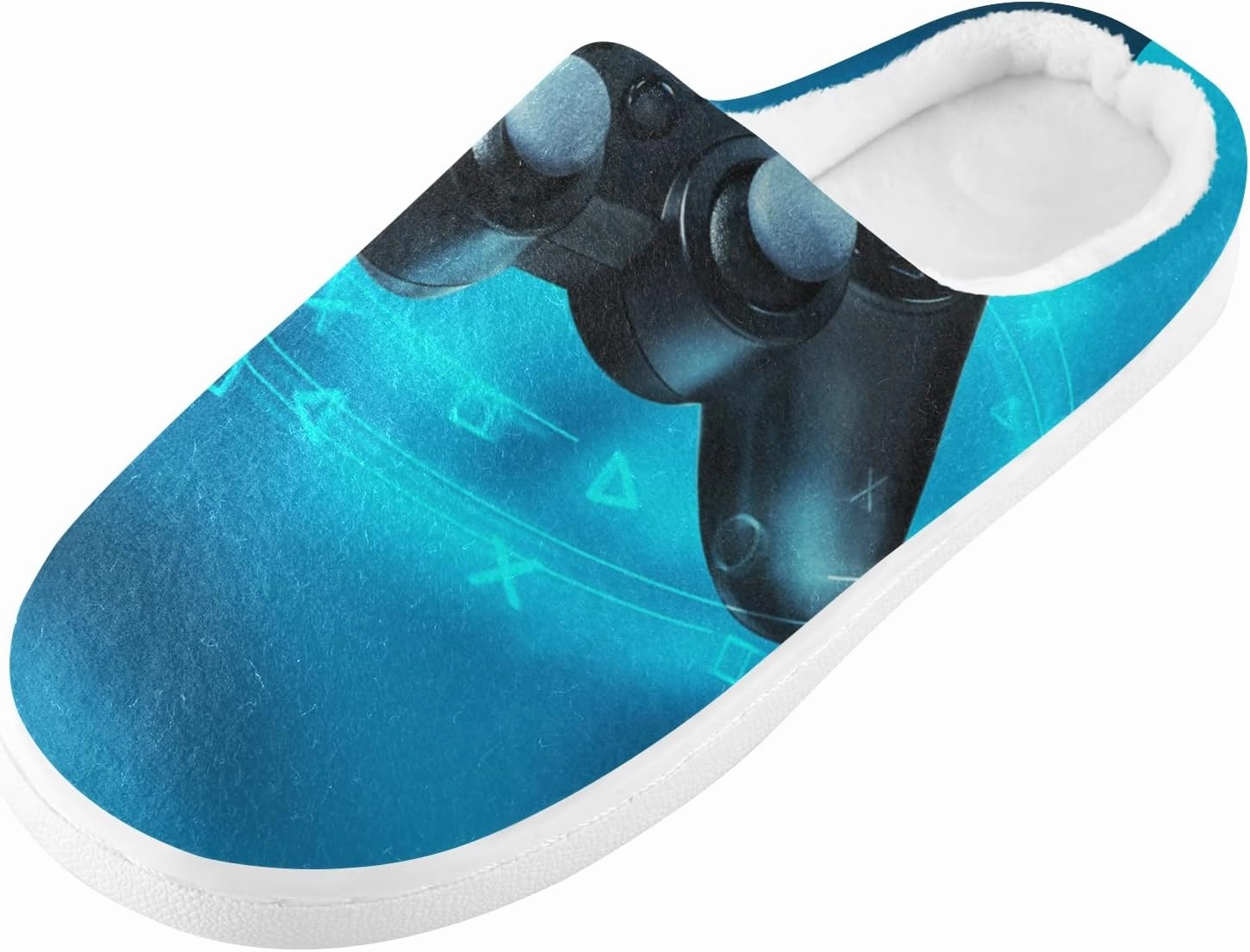 Unisex Memory Foam House Slippers Non-Skid Soft Warm Sole Coral Fleece Slip-on Closed Toe Hand Free Shoes for Bedroom Travel 6-17