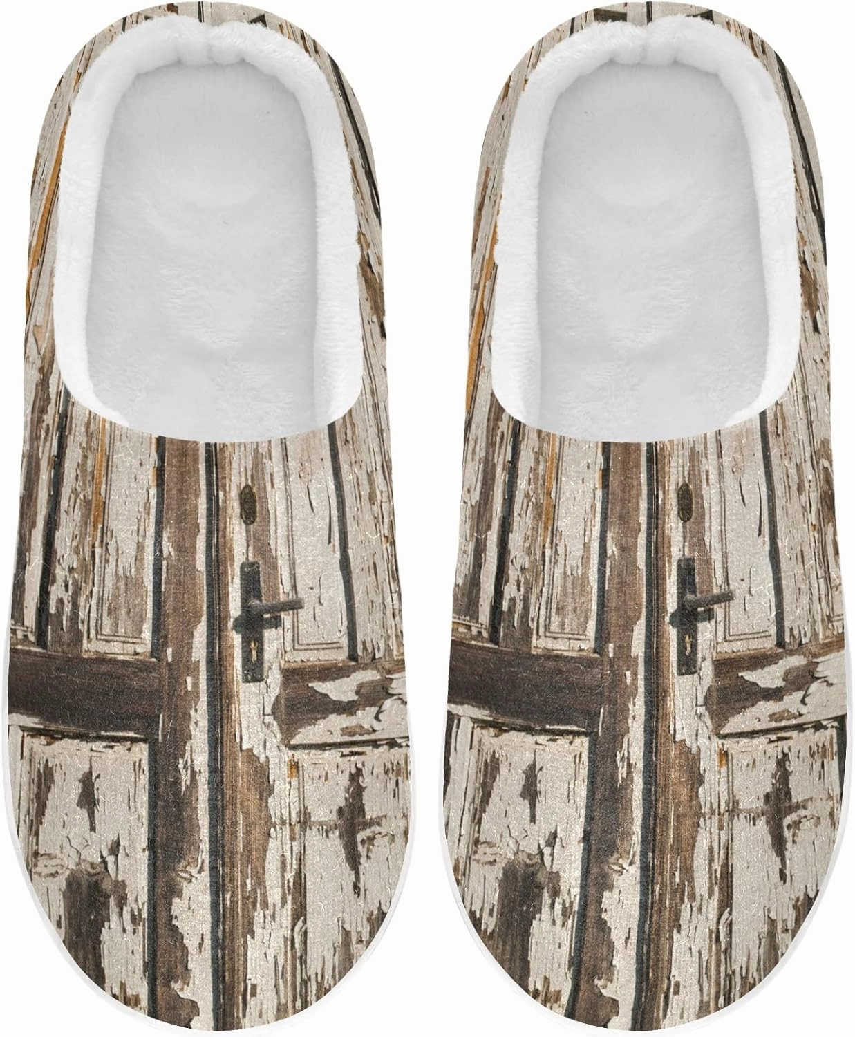 Unisex Memory Foam House Slippers Non-Skid Soft Warm Sole Coral Fleece Slip-on Closed Toe Hand Free Shoes for Bedroom Travel 6-17