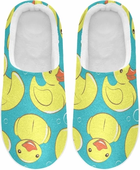 Unisex Memory Foam House Slippers Non-Skid Soft Warm Sole Coral Fleece Slip-on Closed Toe Hand Free Shoes for Bedroom Travel 6-17