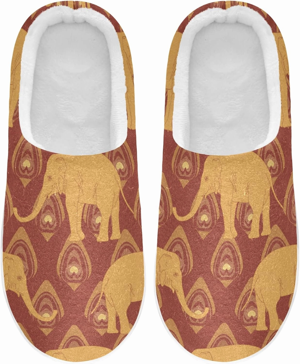 Unisex Memory Foam House Slippers Non-Skid Soft Warm Sole Coral Fleece Slip-on Closed Toe Hand Free Shoes for Bedroom Travel 6-17