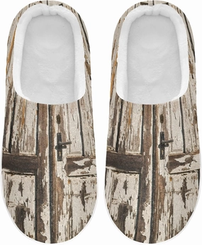 Unisex Memory Foam House Slippers Non-Skid Soft Warm Sole Coral Fleece Slip-on Closed Toe Hand Free Shoes for Bedroom Travel 6-17