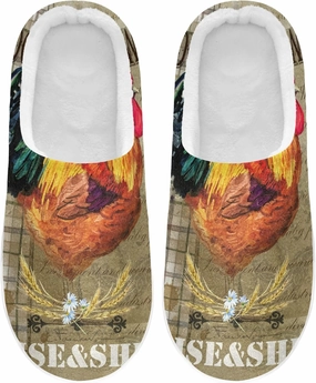 Unisex Memory Foam House Slippers Non-Skid Soft Warm Sole Coral Fleece Slip-on Closed Toe Hand Free Shoes for Bedroom Travel 6-17