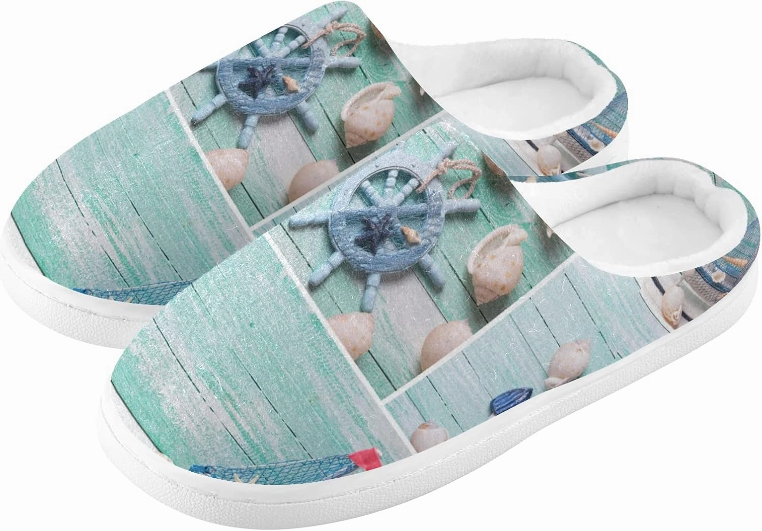 Unisex Memory Foam House Slippers Non-Skid Soft Warm Sole Coral Fleece Slip-on Closed Toe Hand Free Shoes for Bedroom Travel 6-17