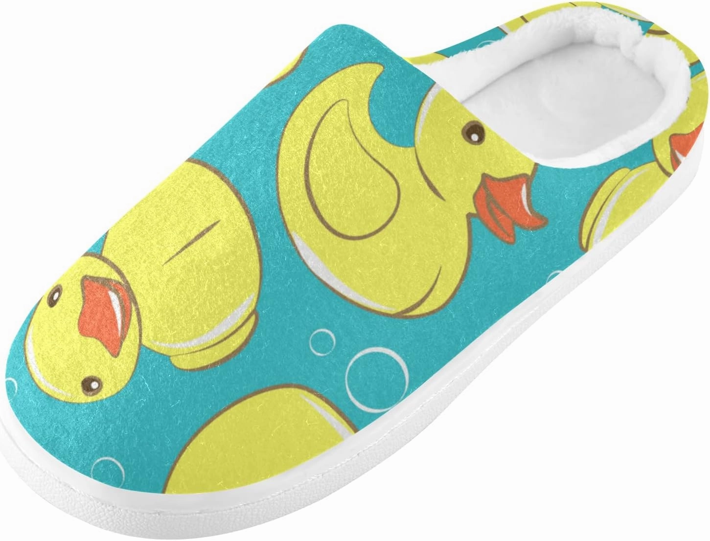 Unisex Memory Foam House Slippers Non-Skid Soft Warm Sole Coral Fleece Slip-on Closed Toe Hand Free Shoes for Bedroom Travel 6-17