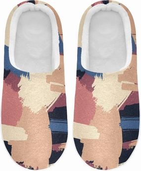 Unisex Memory Foam House Slippers Non-Skid Soft Warm Sole Coral Fleece Slip-on Closed Toe Hand Free Shoes for Bedroom Travel 6-17