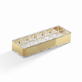Universal Lipstick Holder - Free Standing - 7" Acrylic/Gold