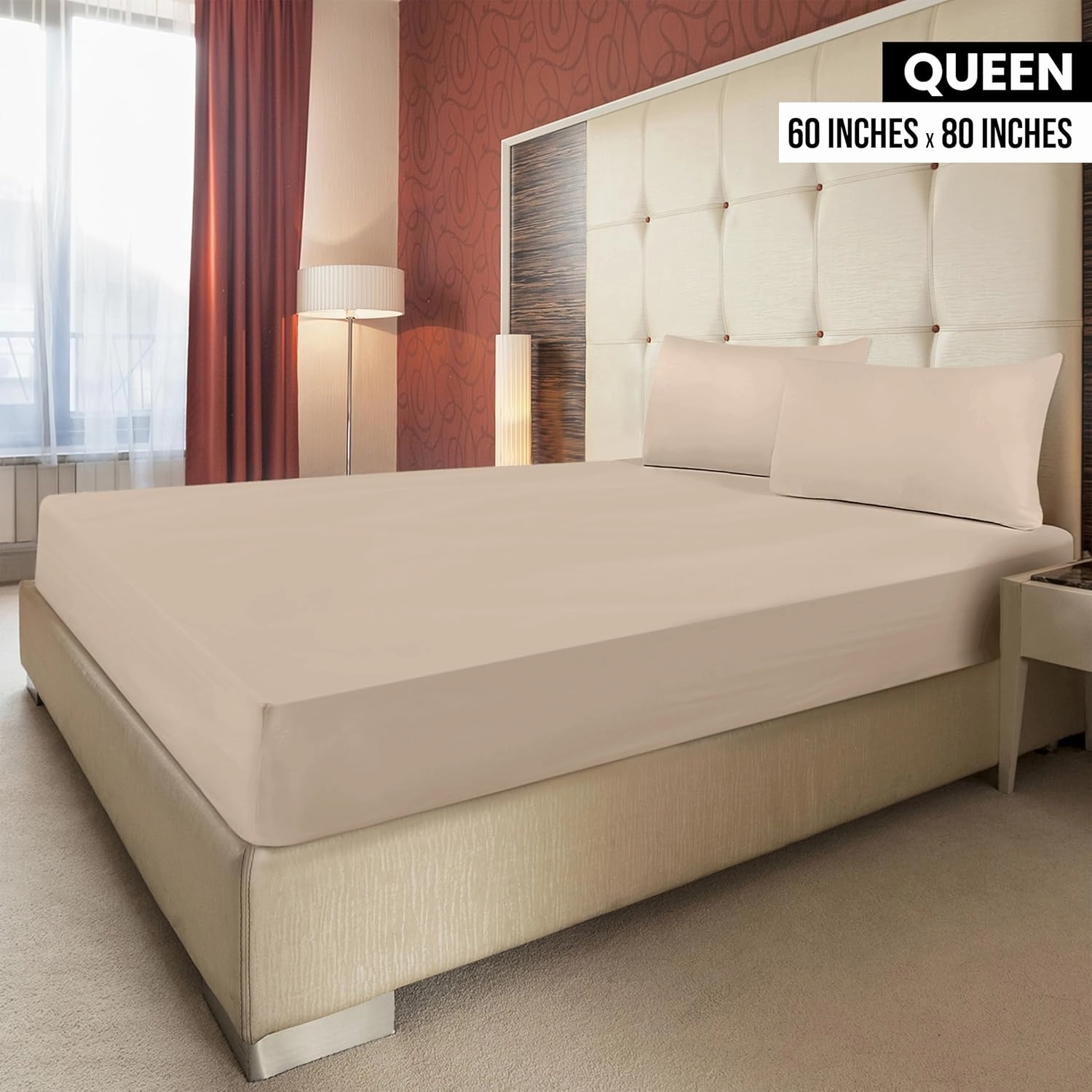Utopia Bedding Queen Fitted Sheets - Bulk Pack of 6 Bottom Sheets - Soft Brushed Microfiber - Deep Pockets - Shrinkage & Fade Resistant - Easy Care (Beige)