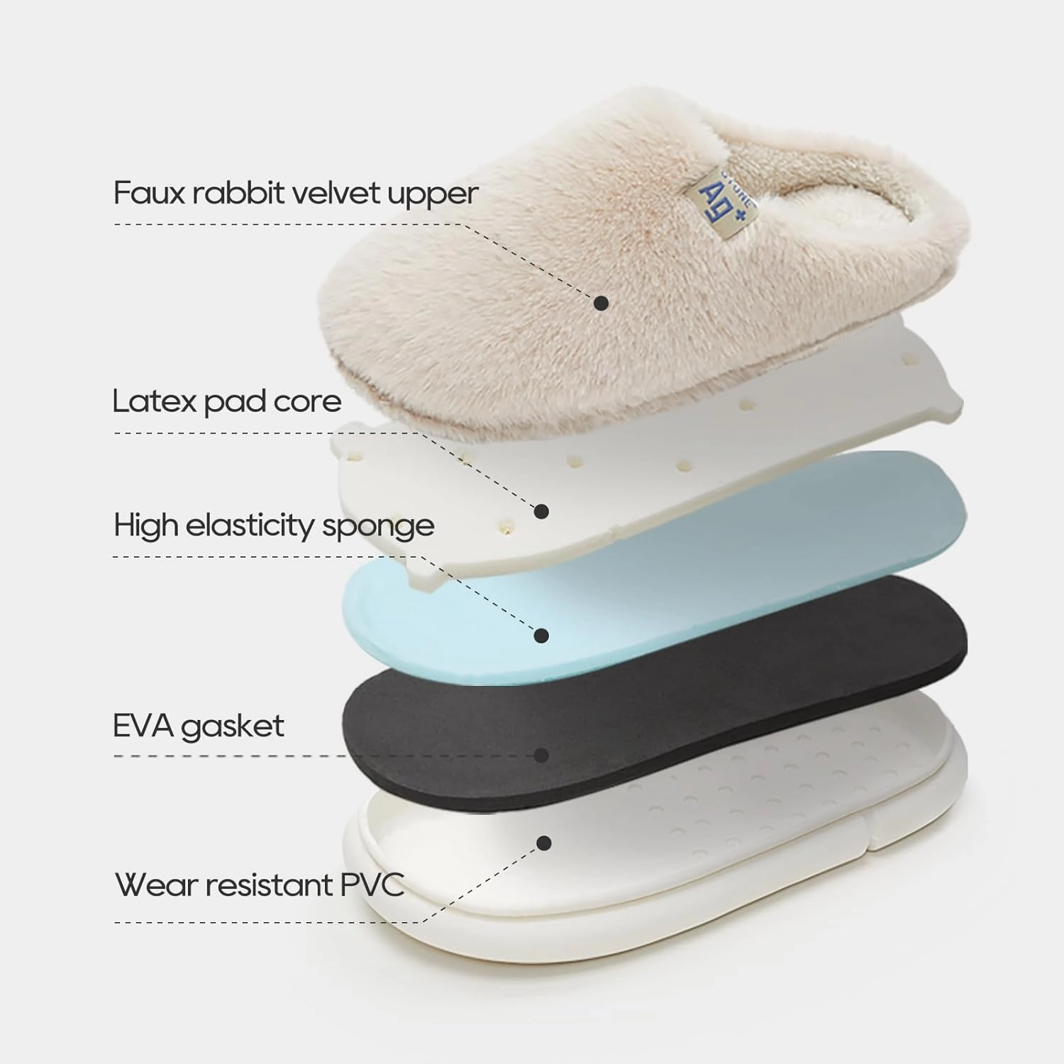 utune Women's House Slippers Fuzzy Cozy Slippers for Women Indoor with Anti-Skid Sole