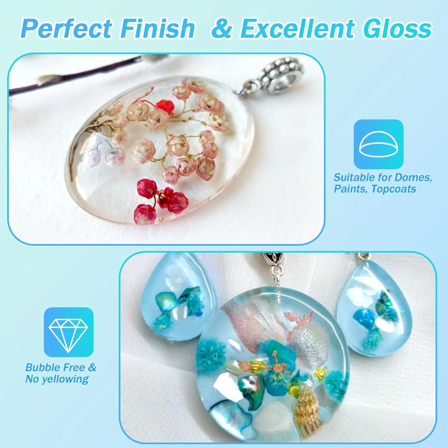 UV Resin 1000g-Upgraded UV Resin Kit, Hard Type Crystal Clear Ultraviolet Curing UV Epoxy Resin for Craft Jewelry Making