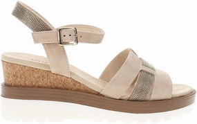 VANELi Womens Caitlin Ankle Strap Casual Sandals Casual Mid Heel 2-3" - Beige
