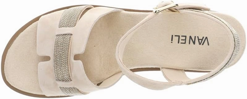 VANELi Womens Caitlin Ankle Strap Casual Sandals Casual Mid Heel 2-3" - Beige