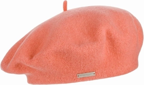 Virgin Wool Beret for Women Women Coral One Size