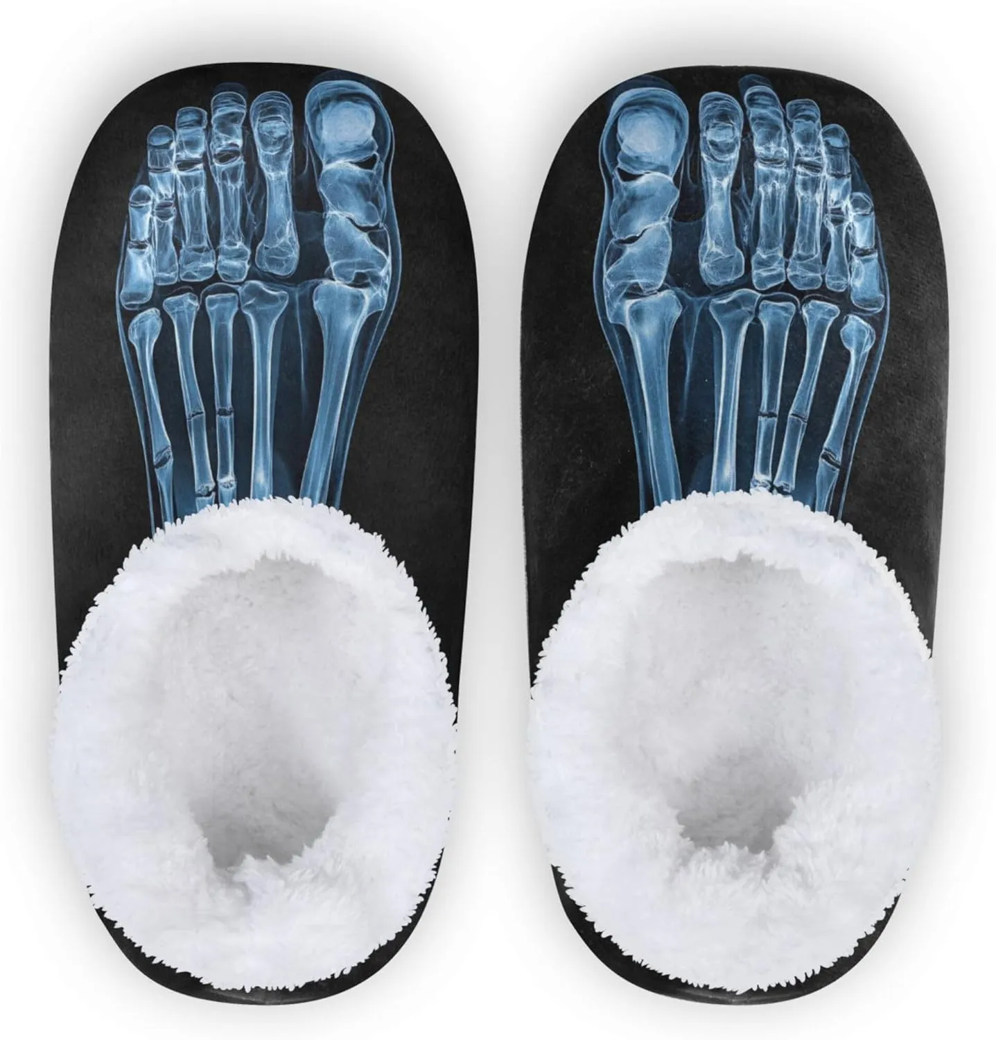 Vnurnrn Custom Photo Name Christmas Winter House Slippers Personalized Indoor Fuzzy Feet Slippers Cozy Home Shoes Slippers
