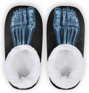 Vnurnrn Custom Photo Name Christmas Winter House Slippers Personalized Indoor Fuzzy Feet Slippers Cozy Home Shoes Slippers