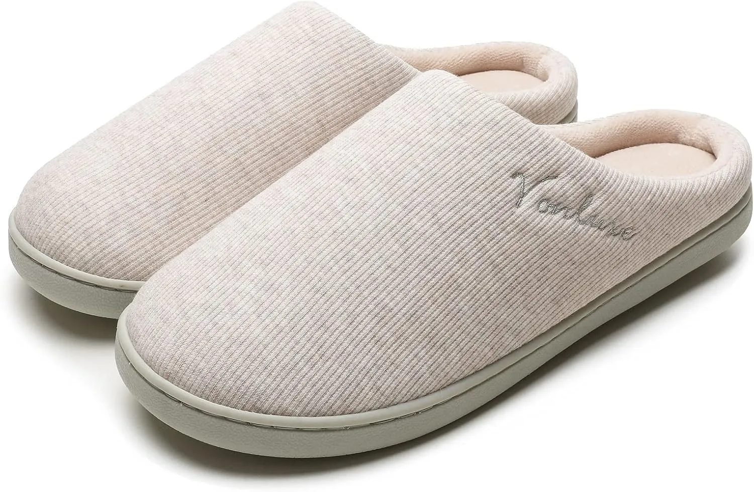 Vonluxe Women's House Slippers Comfy Memory Foam Bedroom Slippers Soft Light Ladies Shoes with Outdoor Indoor Anti-Skid Waterproof Sole