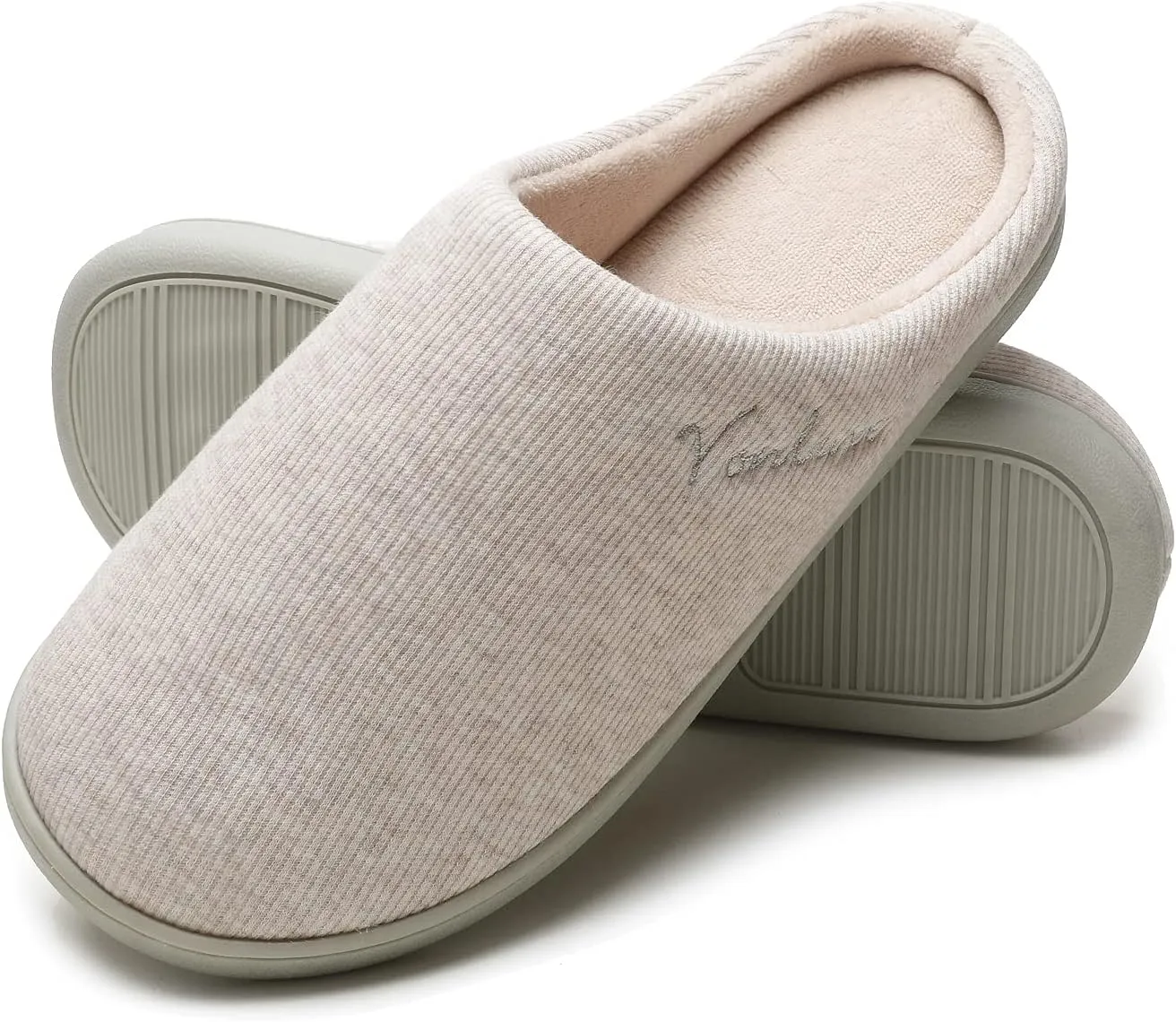 Vonluxe Women's House Slippers Comfy Memory Foam Bedroom Slippers Soft Light Ladies Shoes with Outdoor Indoor Anti-Skid Waterproof Sole