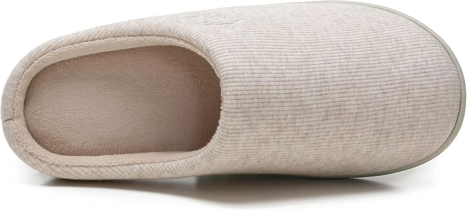 Vonluxe Women's House Slippers Comfy Memory Foam Bedroom Slippers Soft Light Ladies Shoes with Outdoor Indoor Anti-Skid Waterproof Sole