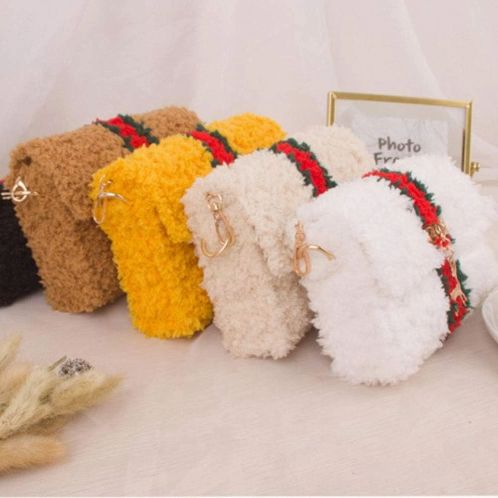Warm Coral Fleece Fluffy Knitting Yarn Shaggy Grass Green Fur Yarn Acrylic Velvet Knitting Yarn DIY Fluffy Dolls Blanket Sweater Scarf Handbag Total 5 Skeins
