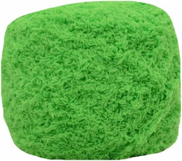 Warm Coral Fleece Fluffy Knitting Yarn Shaggy Grass Green Fur Yarn Acrylic Velvet Knitting Yarn DIY Fluffy Dolls Blanket Sweater Scarf Handbag Total 5 Skeins
