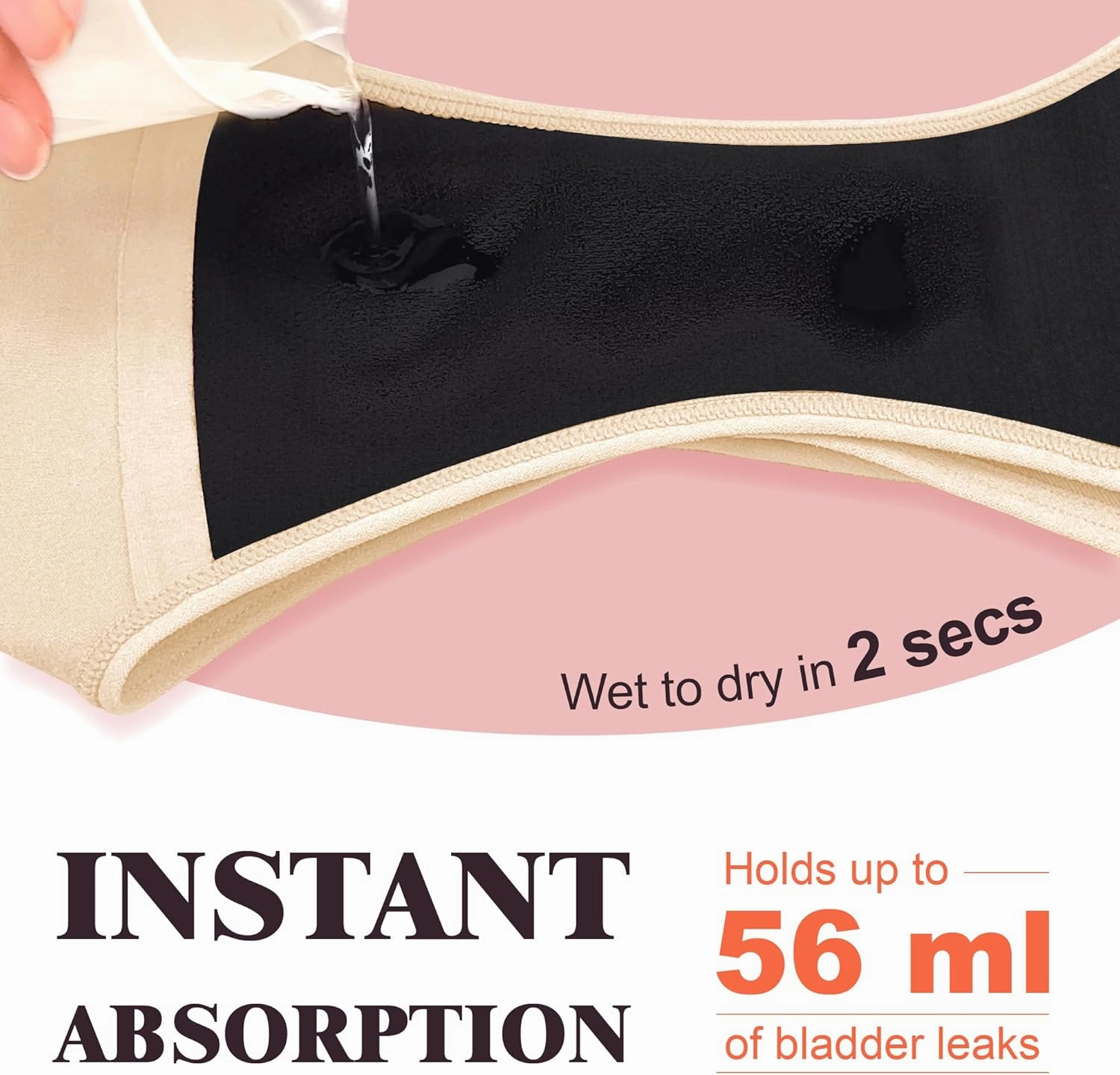 Washable Incontinence Panties for Women Bladder Leak Proof Underwear Light Absorbent Protection Cotton Brief 3 Pack (Beige 3X)