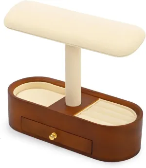 Watch Storage Box, Solid Wood Watch Display Stand Watch Jewelry Storage Rack Stand for Men Women Jewelry Accessory Organizer Holder(Beige-4ty)