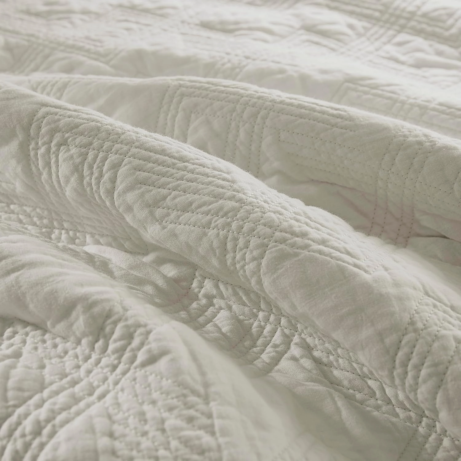 WDCOZY Beige 100% Cotton Oversized California King Size Quilt Bedding Sets with 2 Pillow Shams, Shabby Chic Rustic Textured Gauze Lightweight Country Soft Bedspread Coverlet for All Season