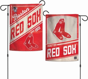 WinCraft Boston Red Sox Flag 12x18 Garden Style 2 Sided Cooperstown, Red, White, Beige