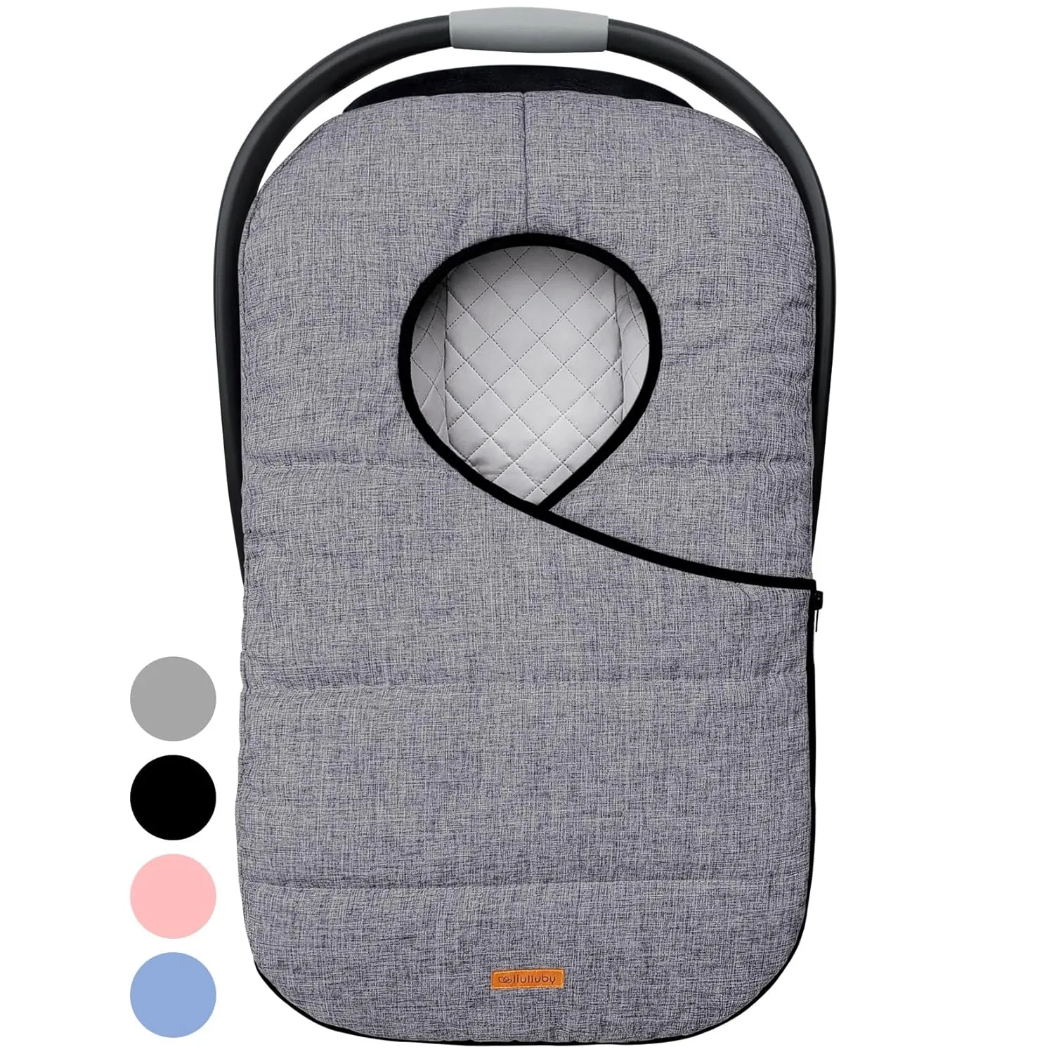 Winter Carseat Cover for Baby | Infant Car Seat Cover Baby | Doona Accessories | Winter Car Seat Canopy for Boys & Girls | New Born Essentials Must Haves for Cold Weather | Warm & Thick Fleece (Gray)