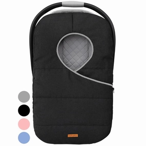 Winter Carseat Cover for Baby | Infant Car Seat Cover Baby | Doona Accessories | Winter Car Seat Canopy for Boys & Girls | New Born Essentials Must Haves for Cold Weather | Warm & Thick Fleece (Black)