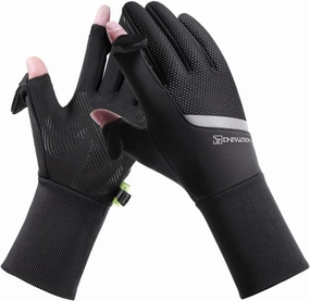 Winter Fishing Gloves for Men & Women, Windproof Cold Weather Touchscreen Fingerless Cycling Gloves for Photography Hunting Ski