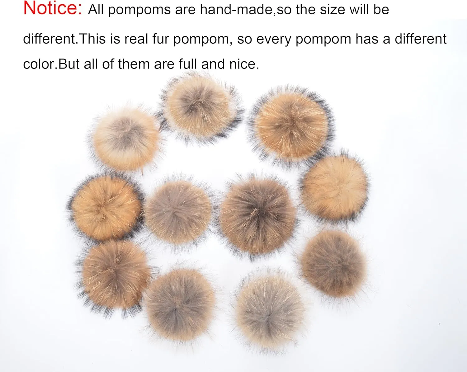 Women Cashmere Winter Slouchy Knit Beanie Hat with Real Fur Pom Pom Winter Beanie Knit Stocking Cap Ski Hat
