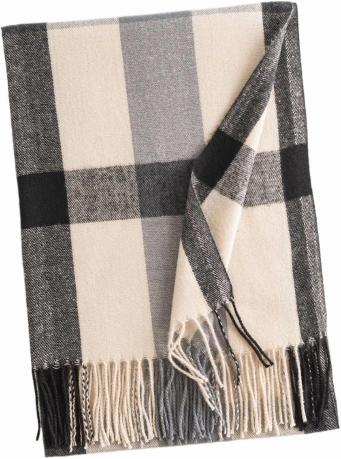 Women's Checkered Scarf, Trendy Grid Scarf, Autumn & Winter Plaid Shawl