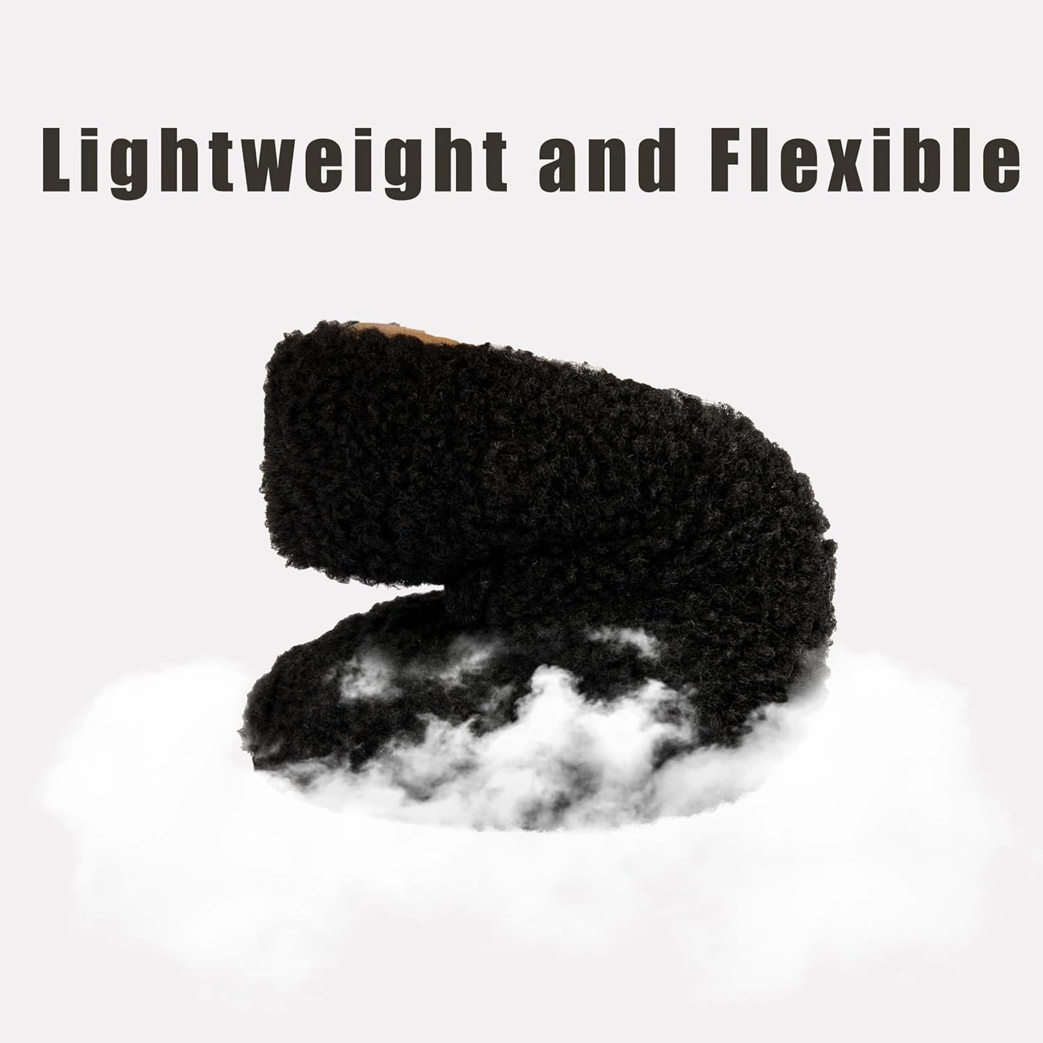 Women's House Slippers Lightweight Memory Foam House Shoes Cozy Closed Back Slippers with Curly Fleece for Indoor Outdoor